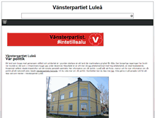 Tablet Screenshot of lulea.vansterpartiet.se