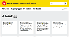Desktop Screenshot of orebrolandsting.vansterpartiet.se