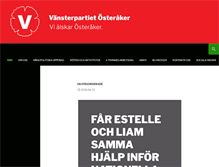 Tablet Screenshot of osteraker.vansterpartiet.se